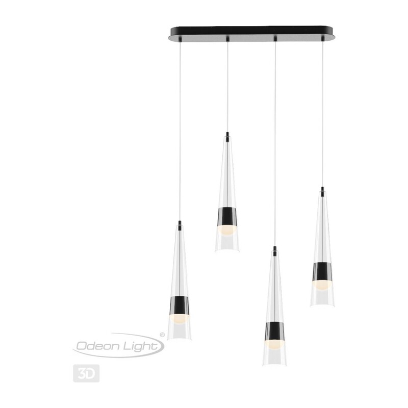 5044/42L L-VISION ODL24 000 глянц.темн.хром/прозрачный/металл/стекло Люстра LED 42W 3000K 4167Лм LUMP 2