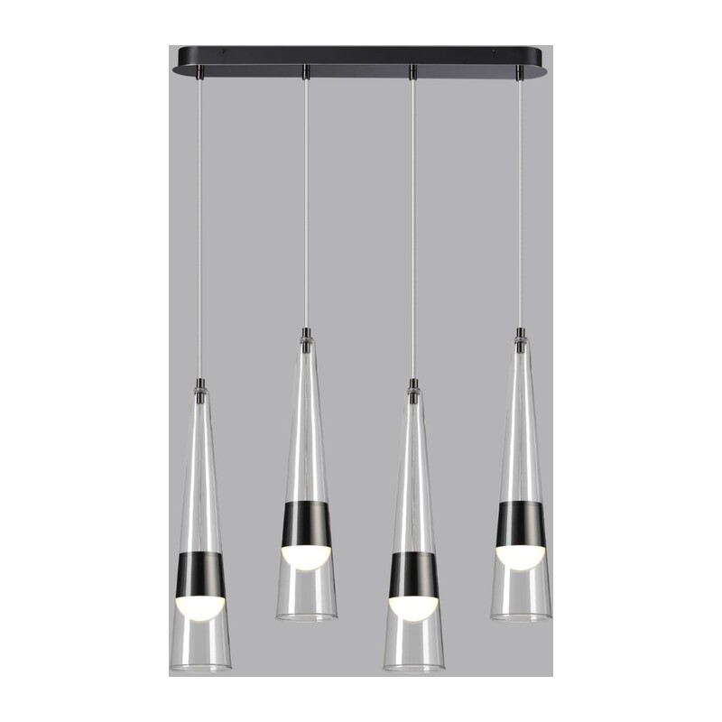 5044/42L L-VISION ODL24 000 глянц.темн.хром/прозрачный/металл/стекло Люстра LED 42W 3000K 4167Лм LUMP 4