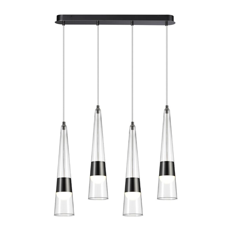 5044/42L L-VISION ODL24 000 глянц.темн.хром/прозрачный/металл/стекло Люстра LED 42W 3000K 4167Лм LUMP