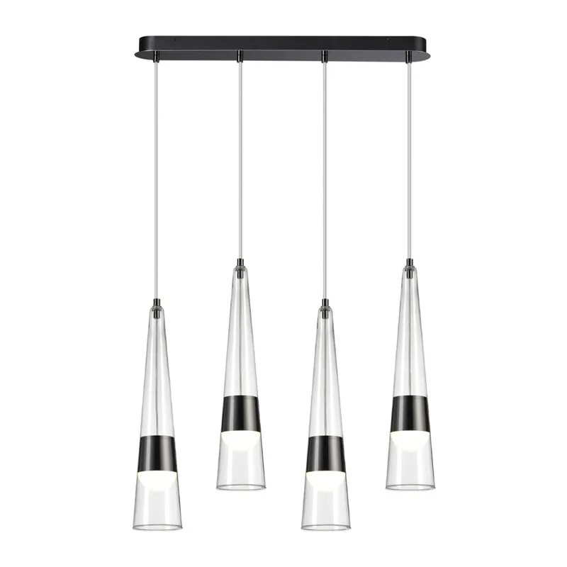 5044/42L L-VISION ODL24 000 глянц.темн.хром/прозрачный/металл/стекло Люстра LED 42W 3000K 4167Лм LUMP