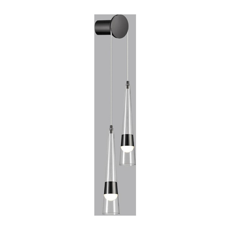 5044/24WL L-VISION ODL24 000 глянц.темн.хром/прозрачный/металл/стекло Бра LED 24W 3000K 2536Лм LUMP 4