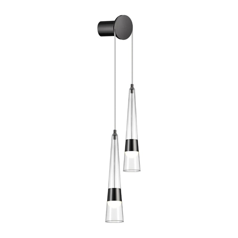 5044/24WL L-VISION ODL24 000 глянц.темн.хром/прозрачный/металл/стекло Бра LED 24W 3000K 2536Лм LUMP