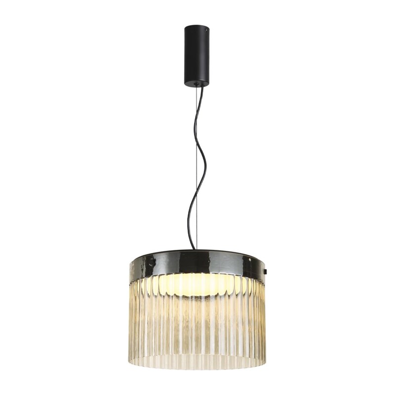 5047/24L L-VISION ODL24 000 черный/светл.янтарный/металл/стекло Подвес LED 24W 4000К 2715Лм PILLARI