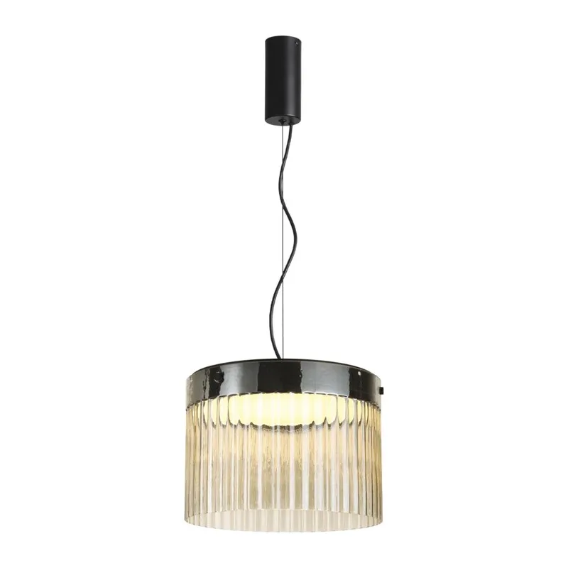 5047/24L L-VISION ODL24 000 черный/светл.янтарный/металл/стекло Подвес LED 24W 4000К 2715Лм PILLARI 2