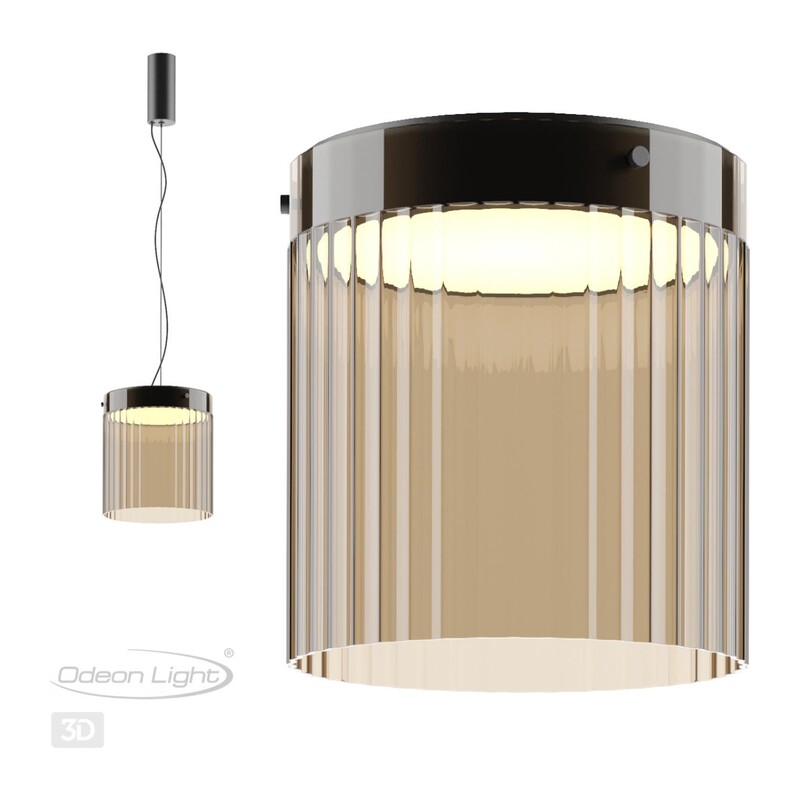 5047/20L L-VISION ODL24 000 черный/светл.янтарный/металл/стекло Подвес LED 20W 4000К 2238Лм PILLARI 2