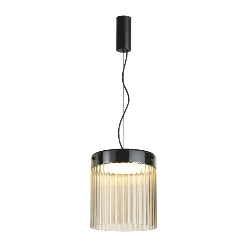 5047/20L L-VISION ODL24 000 черный/светл.янтарный/металл/стекло Подвес LED 20W 4000К 2238Лм PILLARI