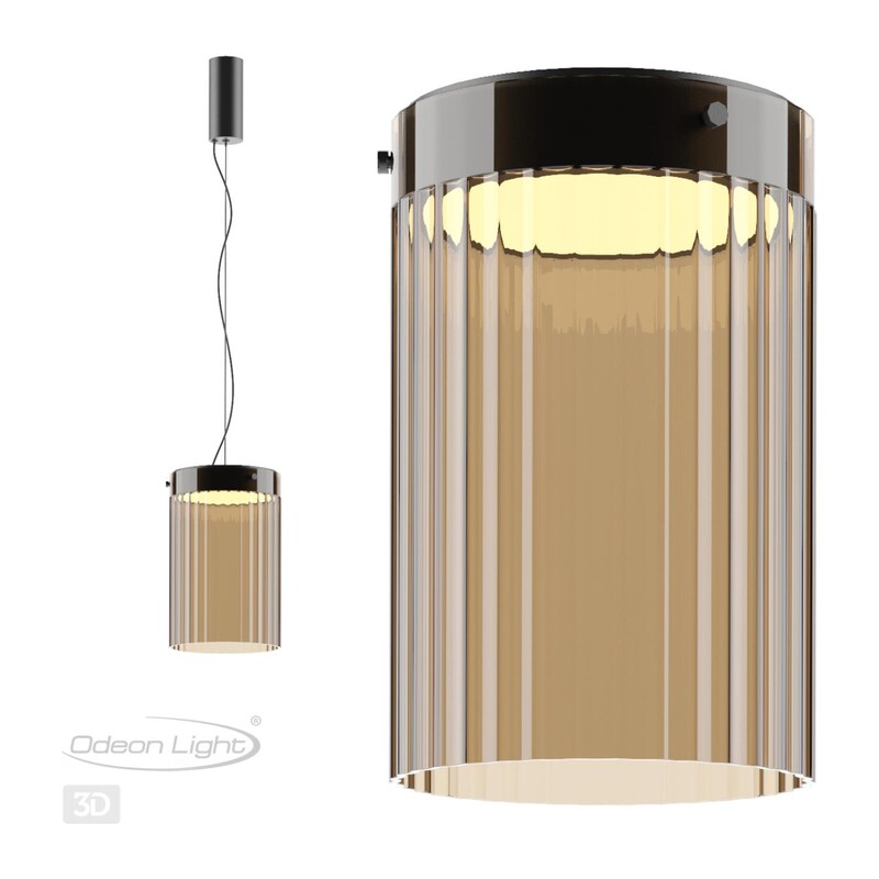 5047/15L L-VISION ODL24 000 черный/светл.янтарный/металл/стекло Подвес LED 15W 4000К 1676Лм PILLARI 2