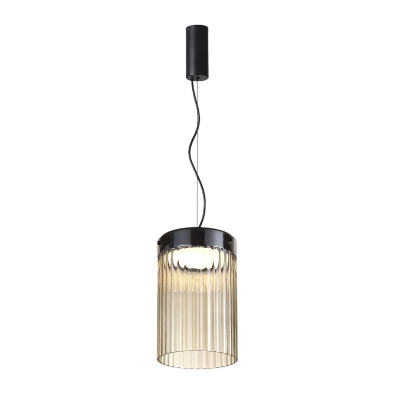 5047/15L L-VISION ODL24 000 черный/светл.янтарный/металл/стекло Подвес LED 15W 4000К 1676Лм PILLARI