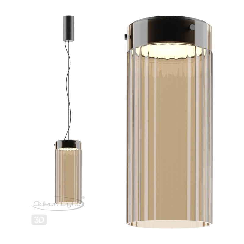 5047/10L L-VISION ODL24 000 черный/светл.янтарный/металл/стекло Подвес LED 10W 4000К 1237Лм PILLARI 2