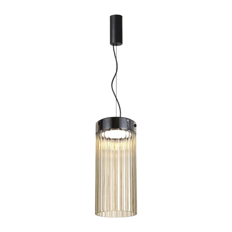 5047/10L L-VISION ODL24 000 черный/светл.янтарный/металл/стекло Подвес LED 10W 4000К 1237Лм PILLARI