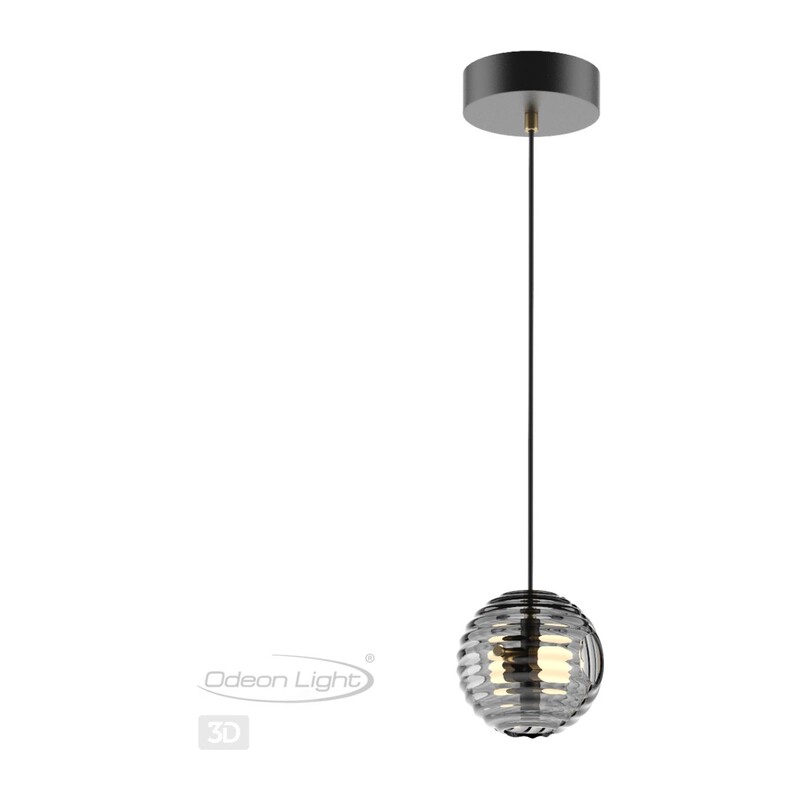 5041/12L L-VISION ODL24 531 черн./золото/дымчатый/металл/стеко Подвес LED 12W 4000К 1526Лм TRONI 2