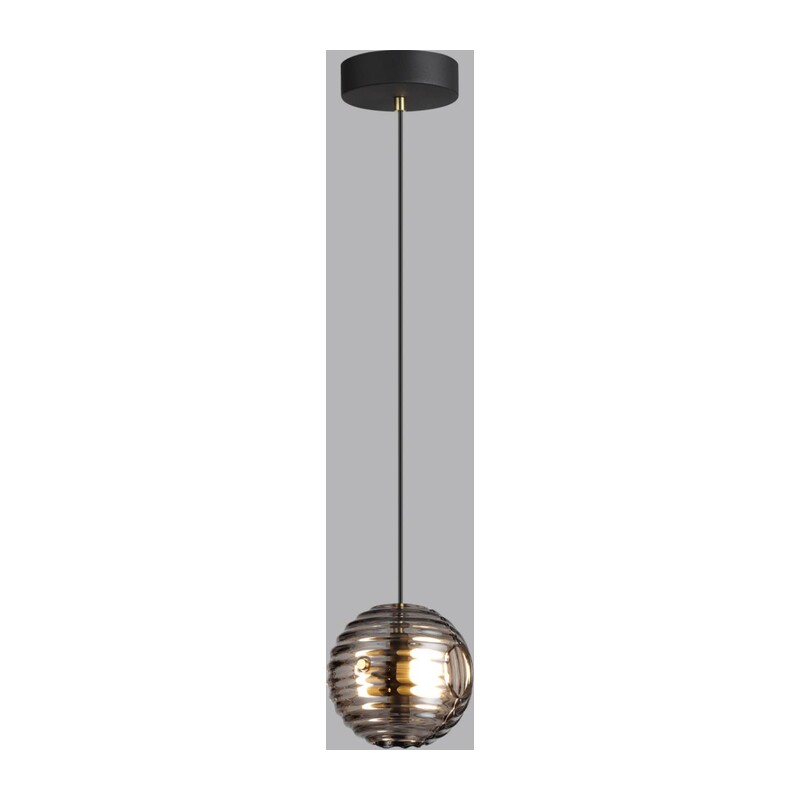 5041/12L L-VISION ODL24 531 черн./золото/дымчатый/металл/стеко Подвес LED 12W 4000К 1526Лм TRONI 4