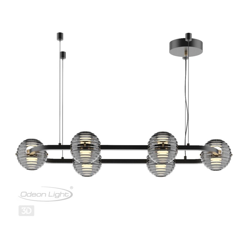 5041/60LA L-VISION ODL24 531 черн./золото/дымчатый/металл/стеко Люстра LED 60W 4000К 1526Лм TRONI 2