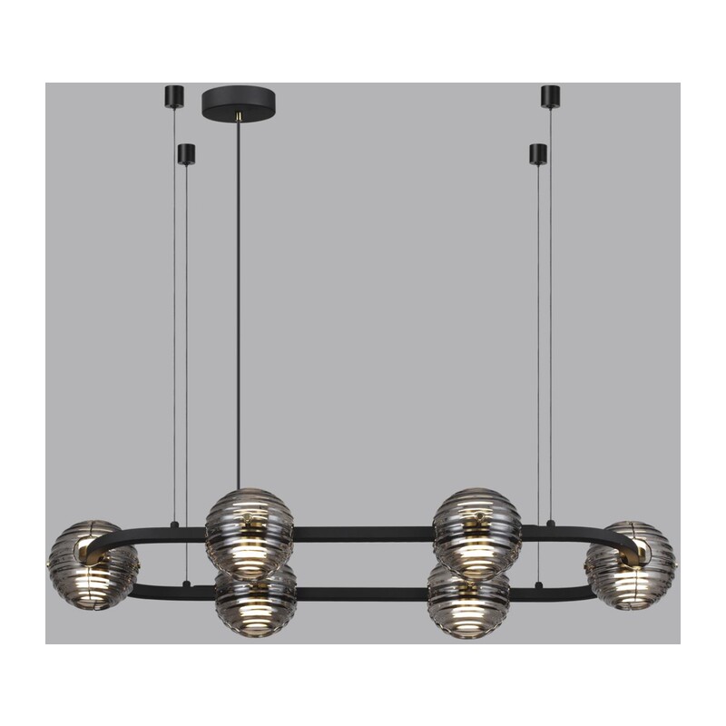 5041/60LA L-VISION ODL24 531 черн./золото/дымчатый/металл/стеко Люстра LED 60W 4000К 1526Лм TRONI 4