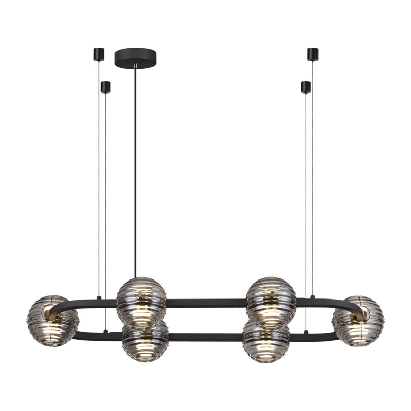 5041/60LA L-VISION ODL24 531 черн./золото/дымчатый/металл/стеко Люстра LED 60W 4000К 1526Лм TRONI 5