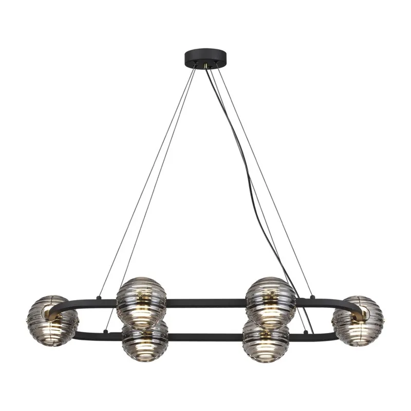 5041/60LA L-VISION ODL24 531 черн./золото/дымчатый/металл/стеко Люстра LED 60W 4000К 1526Лм TRONI 2