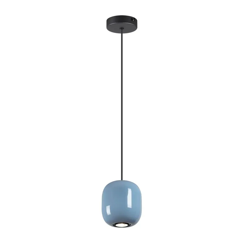 5053/1B PENDANT ODL24 375 черный/голубой/металл Подвес GU10 LED 4W OVALI