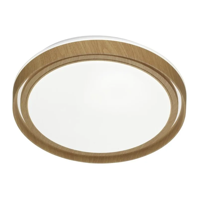 7640/AL BASICA SN 169 Светильник пластик/корич. под дер. LED 18Вт 4000K D295 IP43 RUX WOOD 4