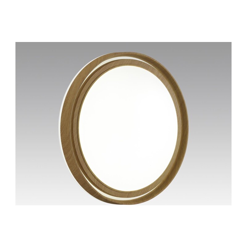 7640/DL BASICA SN 169 Светильник пластик/корич. под дер. LED 48Вт 4000K D390 IP43 RUX WOOD 4