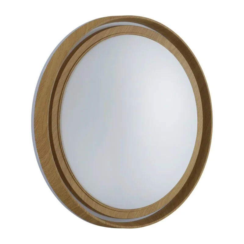 7640/DL BASICA SN 169 Светильник пластик/корич. под дер. LED 48Вт 4000K D390 IP43 RUX WOOD
