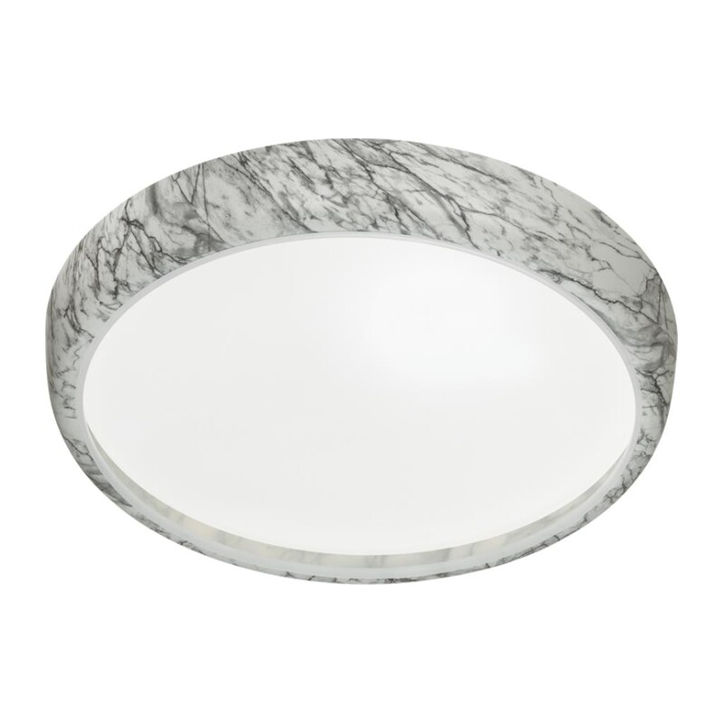 7638/DL COLOR SN 137 Светильник пластик/бел. мрамор LED 48Вт 4000K D410 IP43 MRAMO WHITE 5