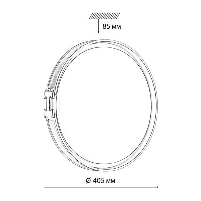 7654/DL COLOR SN 132 Светильник пластик/белый/серый/золотой LED 48Вт 4000К D405 IP43 FAVEMO GREY 2