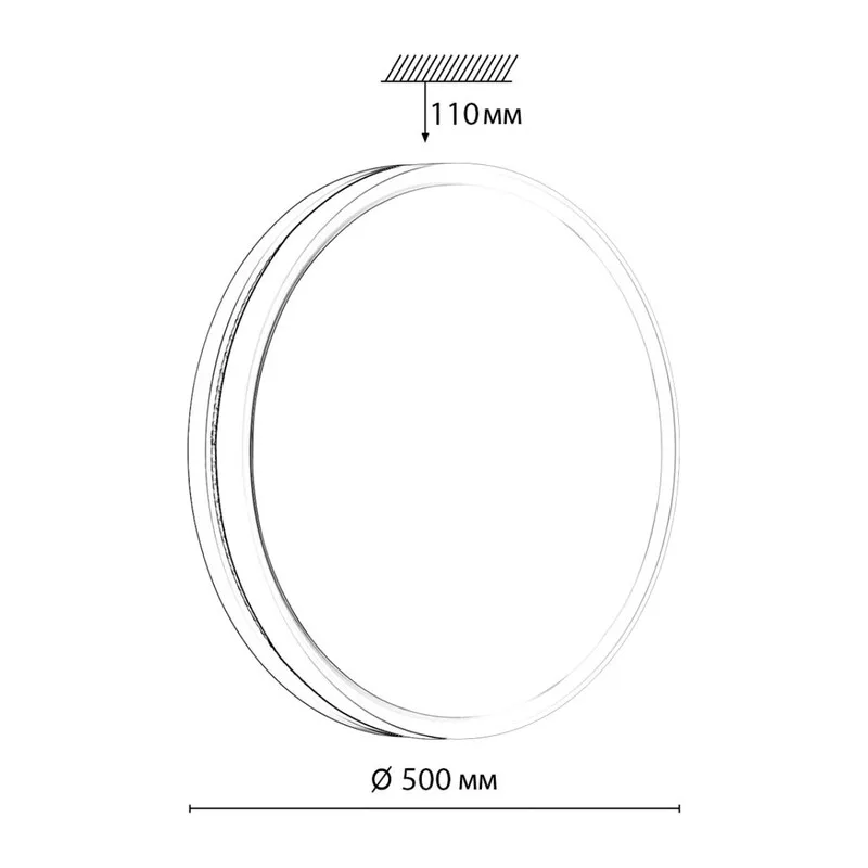 7668/EL COLOR SN 152 Светильник пластик/темно-кор. LED 70Вт 3000-6000К D500 IP43 пульт ДУ NOHAVA BROWN 6