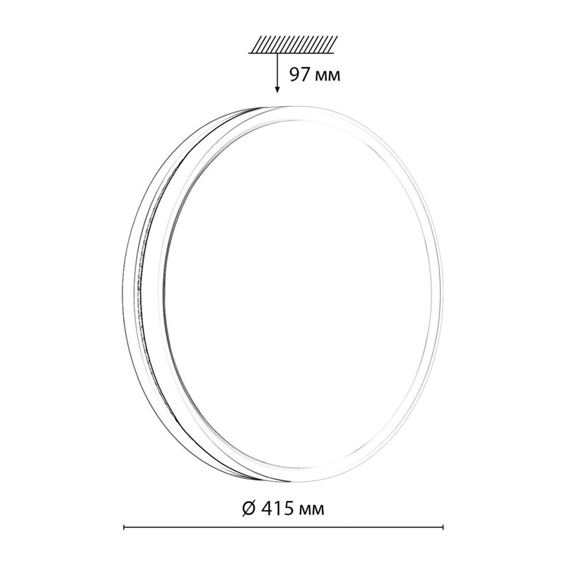 7670/DL COLOR SN 152 Светильник пластик/белый/серый LED 48Вт 4000К D415 IP43 NOHAVA GREY 2