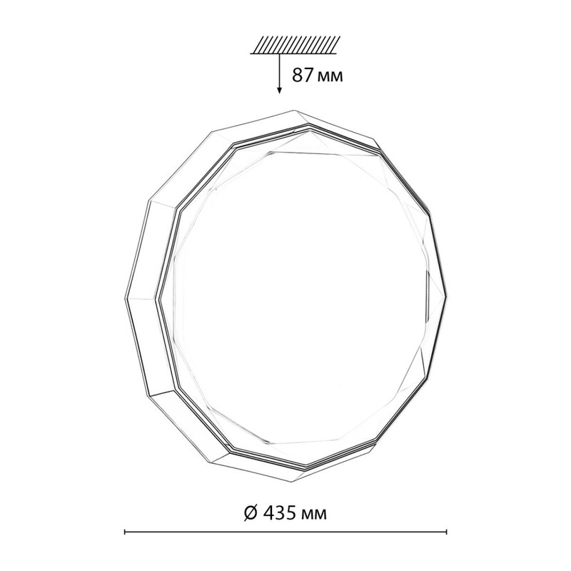 7671/DL COLOR SN 000 Светильник пластик/белый/хром LED 48Вт 3000-6000К D435 IP43 пульт ДУ VAXIN 2