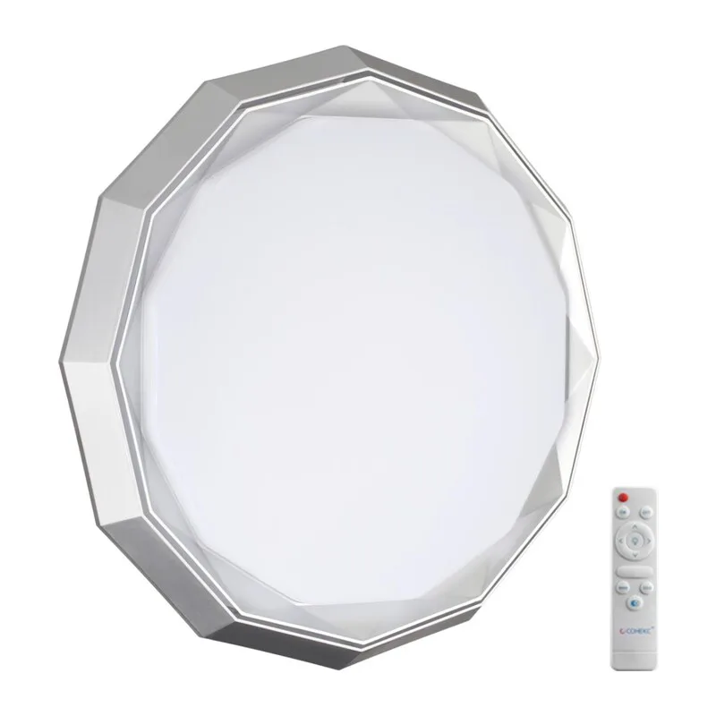 7671/DL COLOR SN 000 Светильник пластик/белый/хром LED 48Вт 3000-6000К D435 IP43 пульт ДУ VAXIN