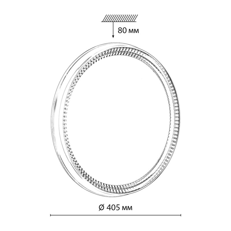 7643/DL COLOR SN 146 Светильник пластик/белый/прозрачный LED 48Вт 4000К D405 IP43 DEPAX 2