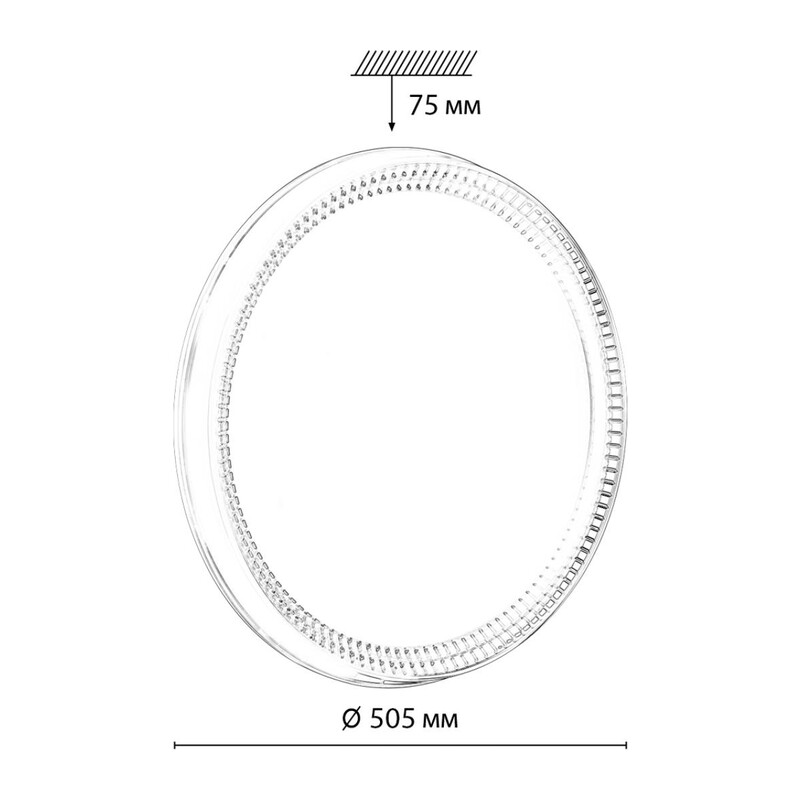 7643/EL COLOR SN 146 Светильник пластик/белый/прозрачный LED 70Вт 3000-6000К D505 IP43 пульт ДУ DEPAX 2