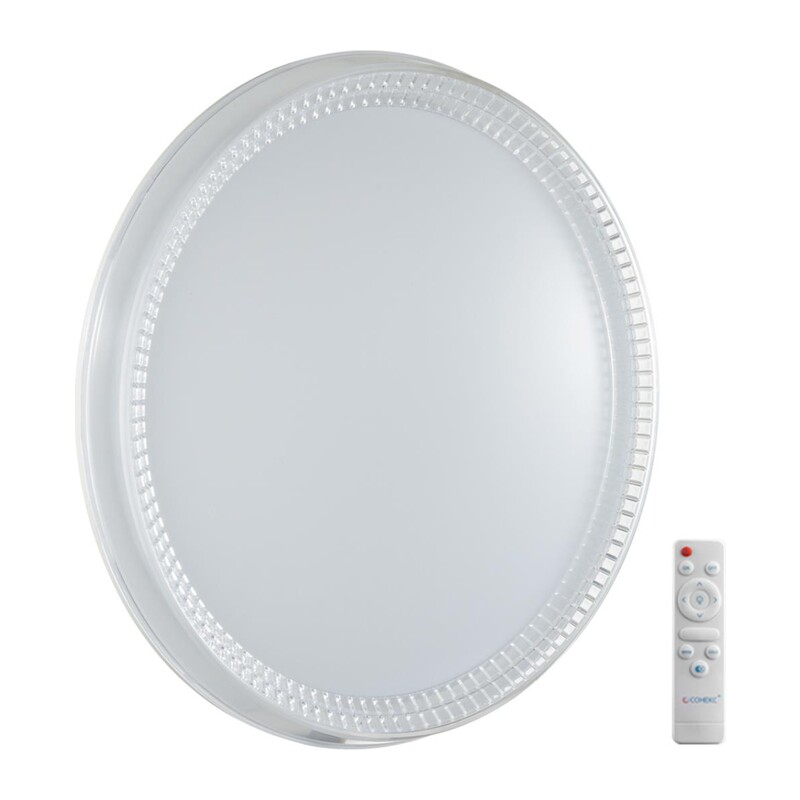 7643/EL COLOR SN 146 Светильник пластик/белый/прозрачный LED 70Вт 3000-6000К D505 IP43 пульт ДУ DEPAX