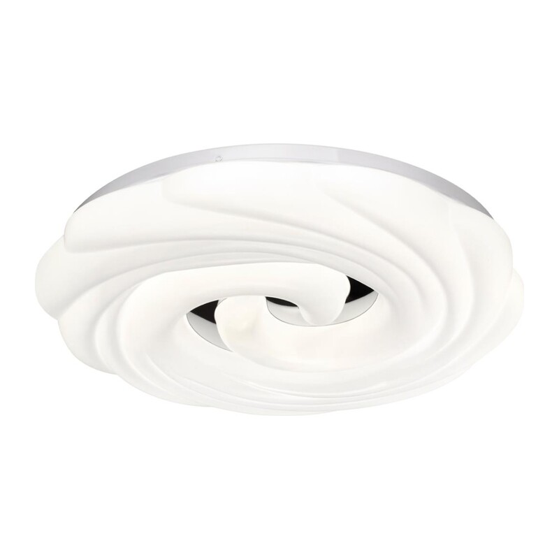 7675/DL PALE SN 000 Светильник пластик/белый/серебристый LED 48Вт 3000-6000К D380 IP43 пульт ДУ AGAP 6