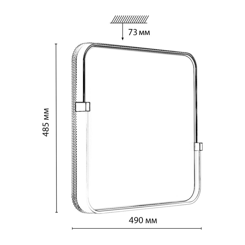 7680/EL PALE SN 190 Светильник пластик/золотой LED 70Вт 3000-6000К 490х485 IP43 пульт ДУ OLIDI WHITE 2