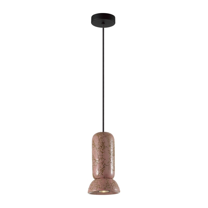 5054/1C PENDANT ODL24 379 черный/розовый/коричн./металл/керамика Подвес GU10 LED 4W KERAMA