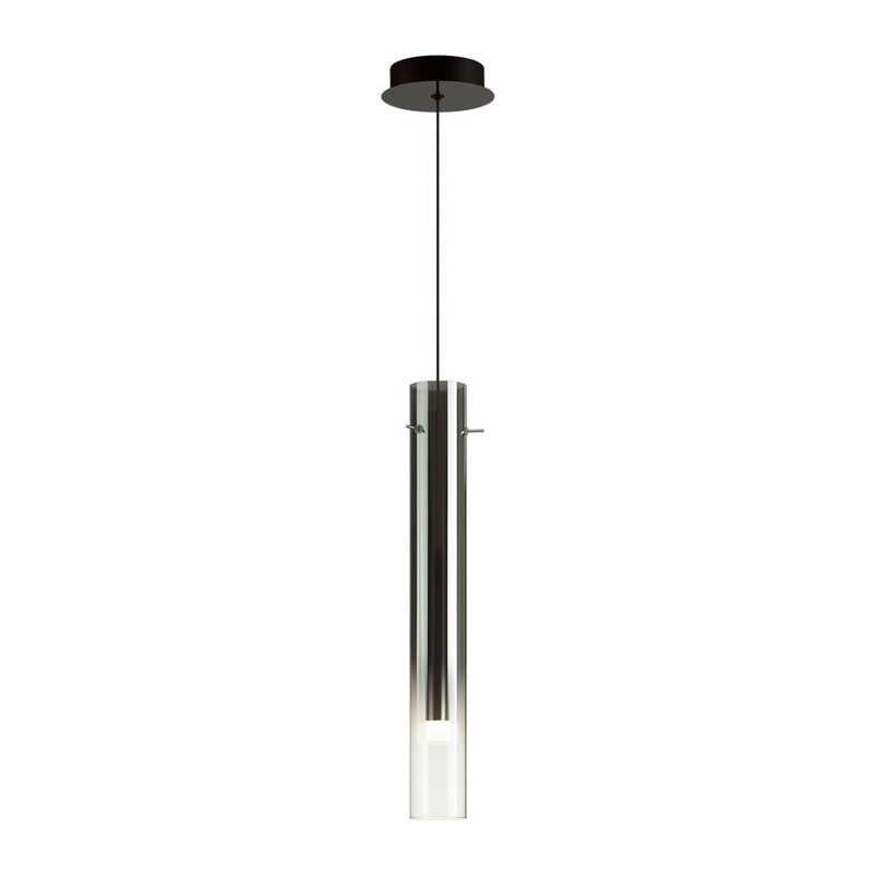 5061/5L PENDANT ODL24 383 черный/темн.хром/металл/стекло Подвес LED 4W 3000K SHINY