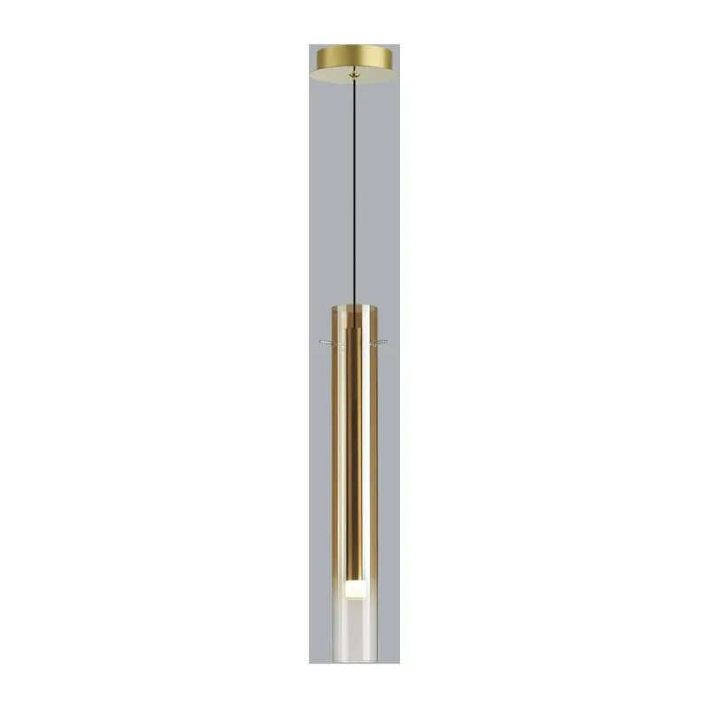 5061/5LB PENDANT ODL24 383 золотой/янтарный/металл/стекло Подвес LED 4W 3000K SHINY 2