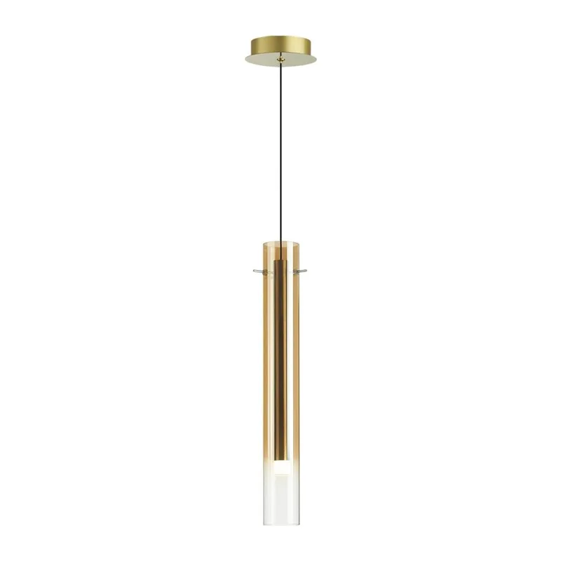 5061/5LB PENDANT ODL24 383 золотой/янтарный/металл/стекло Подвес LED 4W 3000K SHINY