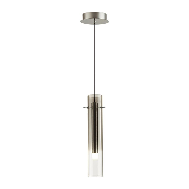 5062/5LA PENDANT ODL24 383 серебристый/дымчатый/металл/стекло Подвес LED 5W 3000K SHINY