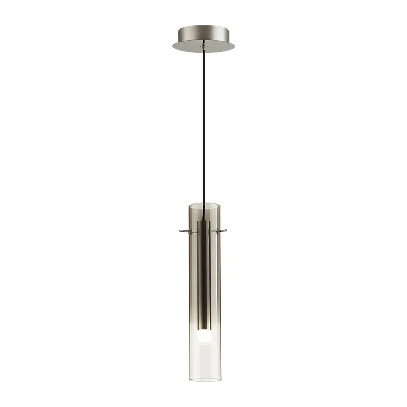 5062/5LA PENDANT ODL24 383 серебристый/дымчатый/металл/стекло Подвес LED 5W 3000K SHINY