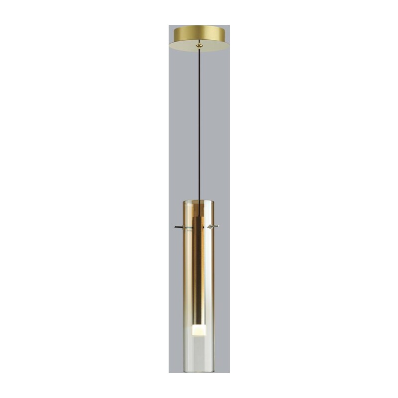 5062/5LB PENDANT ODL24 383 золотой/янтарный/металл/стекло Подвес LED 5W 3000K SHINY 3