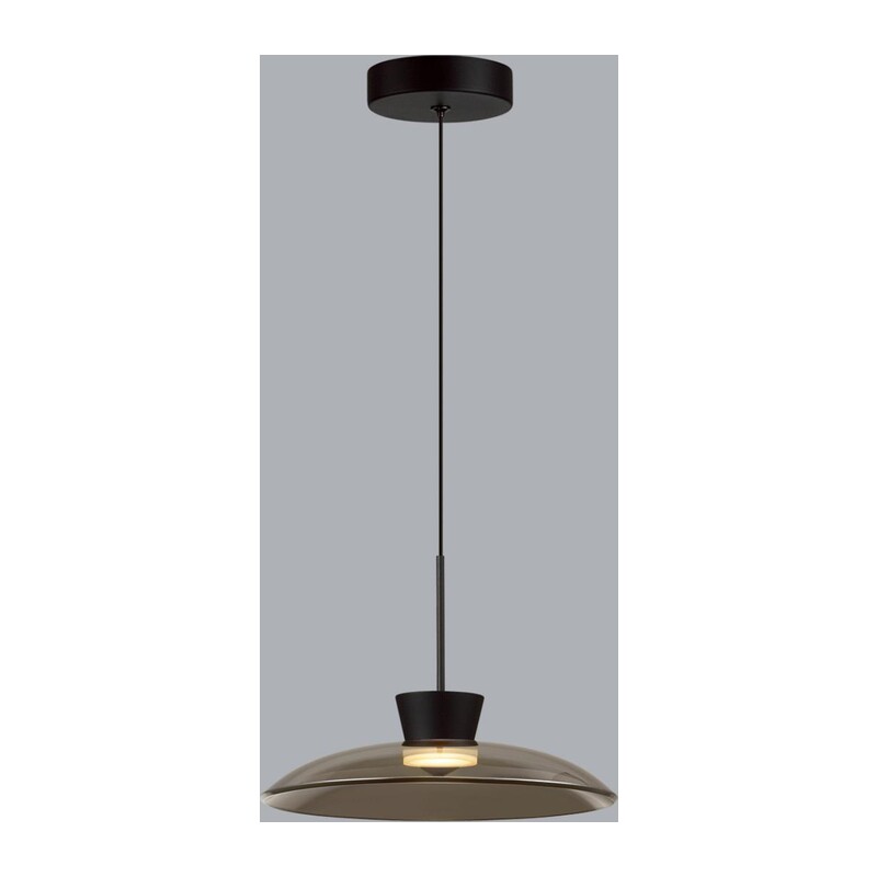 5055/9L L-VISION ODL24 387 черный/дымчатый/металл/стекло Подвес LED 9W 3000К SAUCER 4