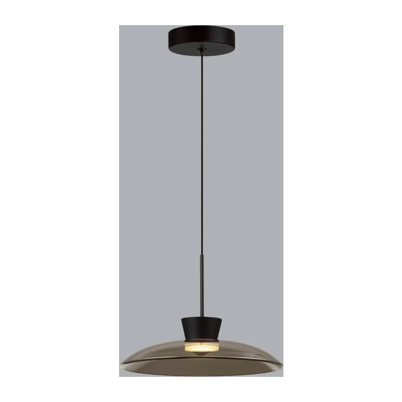 5055/9L L-VISION ODL24 387 черный/дымчатый/металл/стекло Подвес LED 9W 3000К SAUCER 2