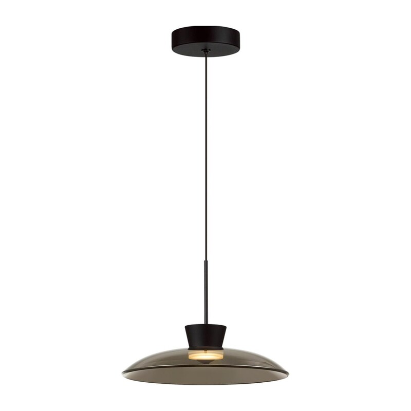 5055/9L L-VISION ODL24 387 черный/дымчатый/металл/стекло Подвес LED 9W 3000К SAUCER