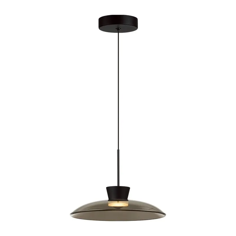 5055/9L L-VISION ODL24 387 черный/дымчатый/металл/стекло Подвес LED 9W 3000К SAUCER
