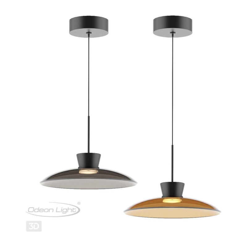 5055/9LA L-VISION ODL24 387 черный/янтарный/металл/стекло Подвес LED 9W 3000К SAUCER 2