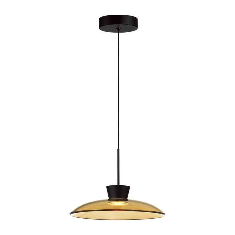 5055/9LA L-VISION ODL24 387 черный/янтарный/металл/стекло Подвес LED 9W 3000К SAUCER