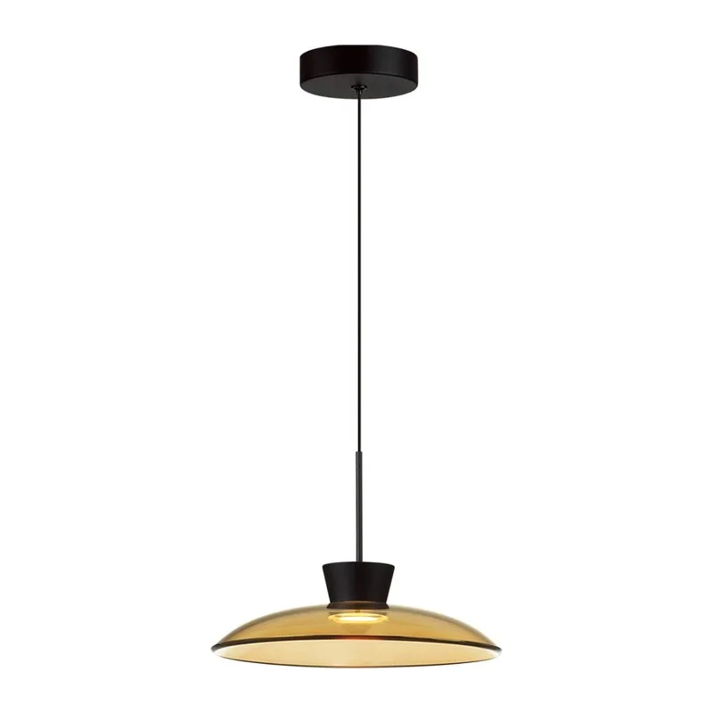 5055/9LA L-VISION ODL24 387 черный/янтарный/металл/стекло Подвес LED 9W 3000К SAUCER