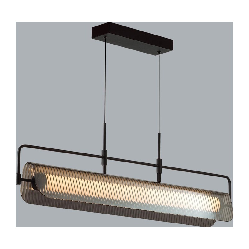 5056/35LA L-VISION ODL24 387 черный/дымчатый/металл/стекло/акрил Люстра LED 35W 3000К LINER 3